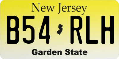 NJ license plate B54RLH