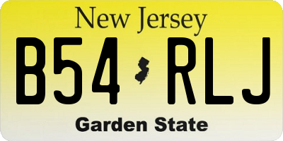 NJ license plate B54RLJ