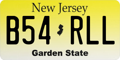 NJ license plate B54RLL