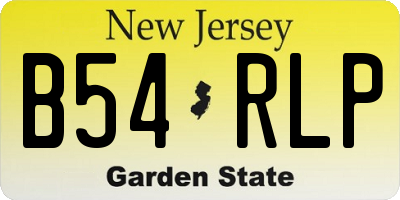 NJ license plate B54RLP