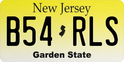 NJ license plate B54RLS