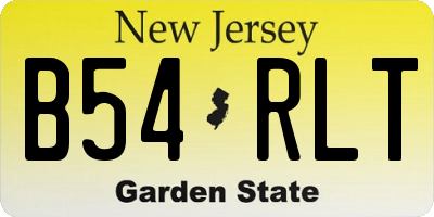 NJ license plate B54RLT