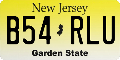 NJ license plate B54RLU