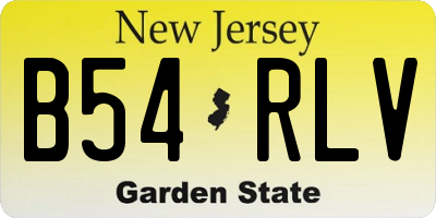 NJ license plate B54RLV