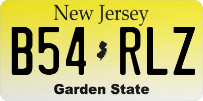 NJ license plate B54RLZ