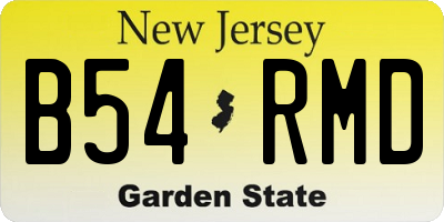 NJ license plate B54RMD