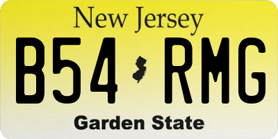 NJ license plate B54RMG