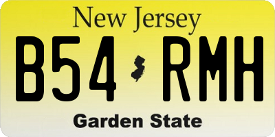 NJ license plate B54RMH