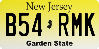NJ license plate B54RMK