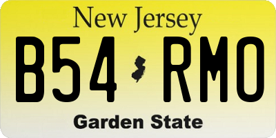 NJ license plate B54RMO