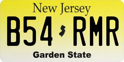 NJ license plate B54RMR