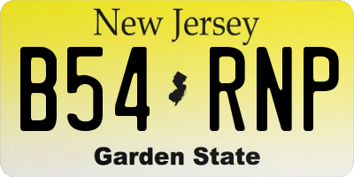 NJ license plate B54RNP