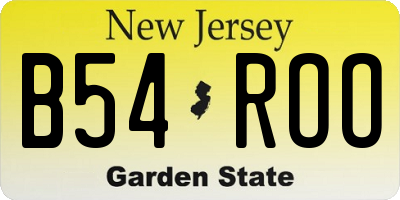 NJ license plate B54ROO