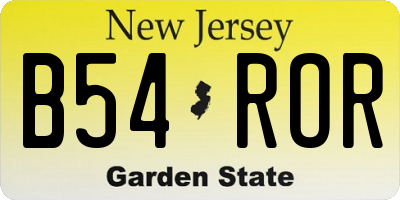 NJ license plate B54ROR