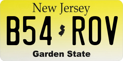 NJ license plate B54ROV