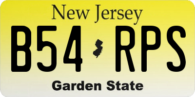 NJ license plate B54RPS
