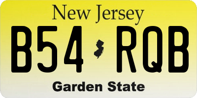 NJ license plate B54RQB