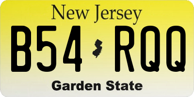 NJ license plate B54RQQ