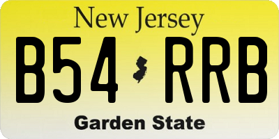 NJ license plate B54RRB