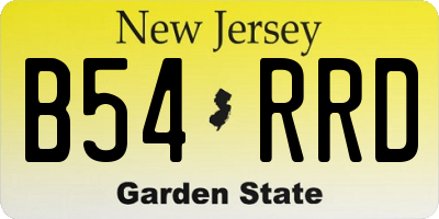 NJ license plate B54RRD