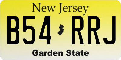 NJ license plate B54RRJ