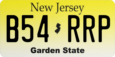 NJ license plate B54RRP