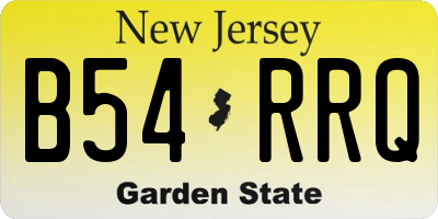 NJ license plate B54RRQ