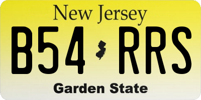 NJ license plate B54RRS