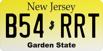 NJ license plate B54RRT