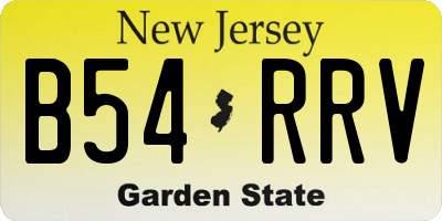 NJ license plate B54RRV