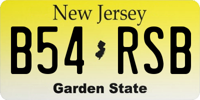 NJ license plate B54RSB