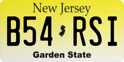 NJ license plate B54RSI