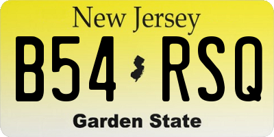 NJ license plate B54RSQ