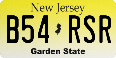 NJ license plate B54RSR