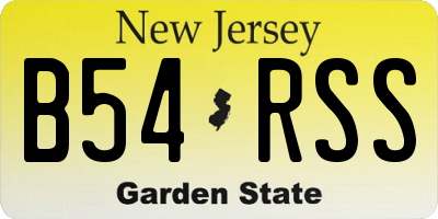 NJ license plate B54RSS