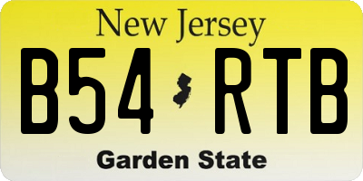 NJ license plate B54RTB