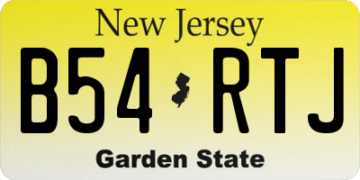 NJ license plate B54RTJ