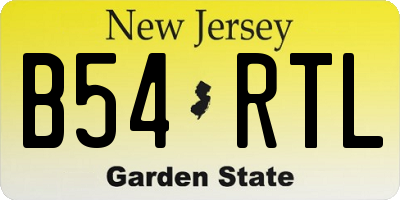 NJ license plate B54RTL