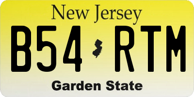 NJ license plate B54RTM