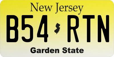 NJ license plate B54RTN