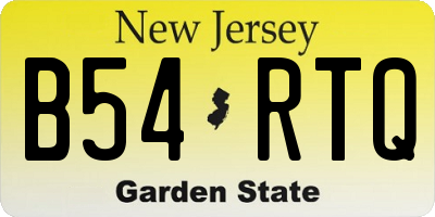 NJ license plate B54RTQ