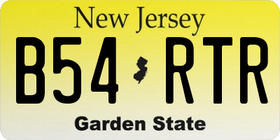 NJ license plate B54RTR