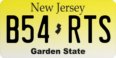 NJ license plate B54RTS