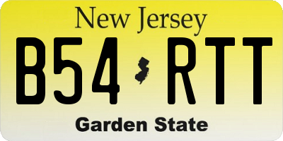 NJ license plate B54RTT