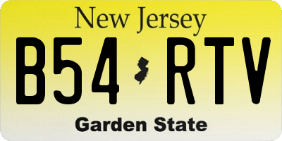 NJ license plate B54RTV