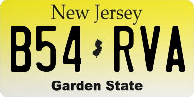 NJ license plate B54RVA