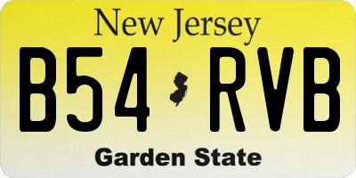 NJ license plate B54RVB