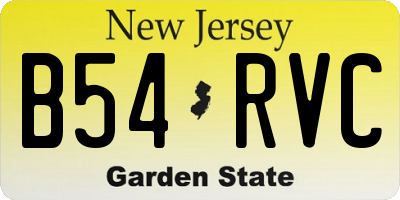 NJ license plate B54RVC