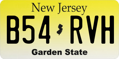 NJ license plate B54RVH