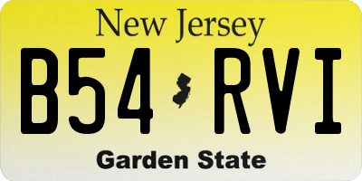 NJ license plate B54RVI